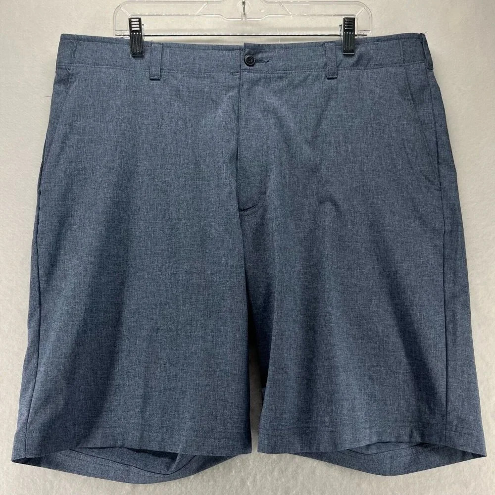 Ben Hogan Shorts Mens Size 40 Golf Chino Flat Front Stretch Performance Blue